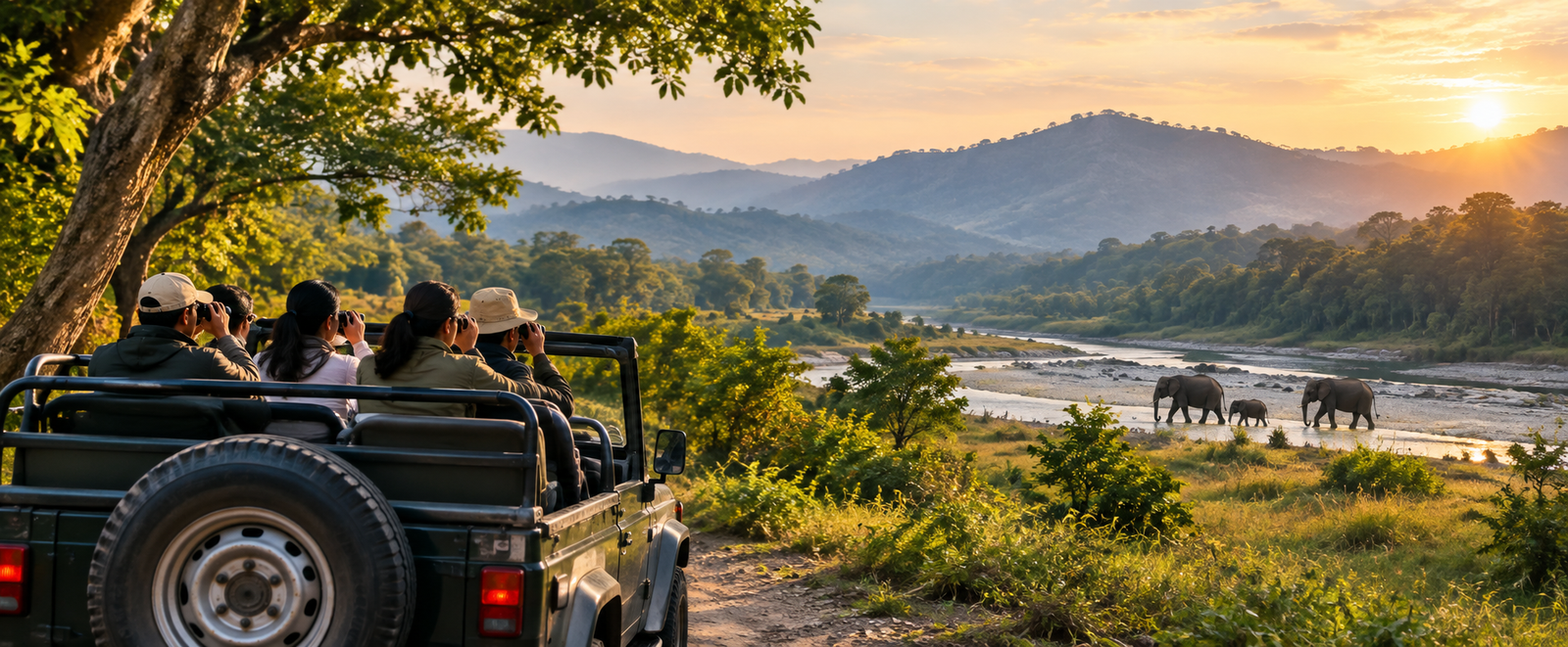Private gypsy jeep safari in Jim Corbett National Park
